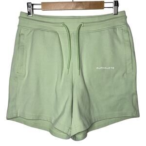 Alphalete Essential Core Short Women's Size Large Frozen Spring Green Sweatshort